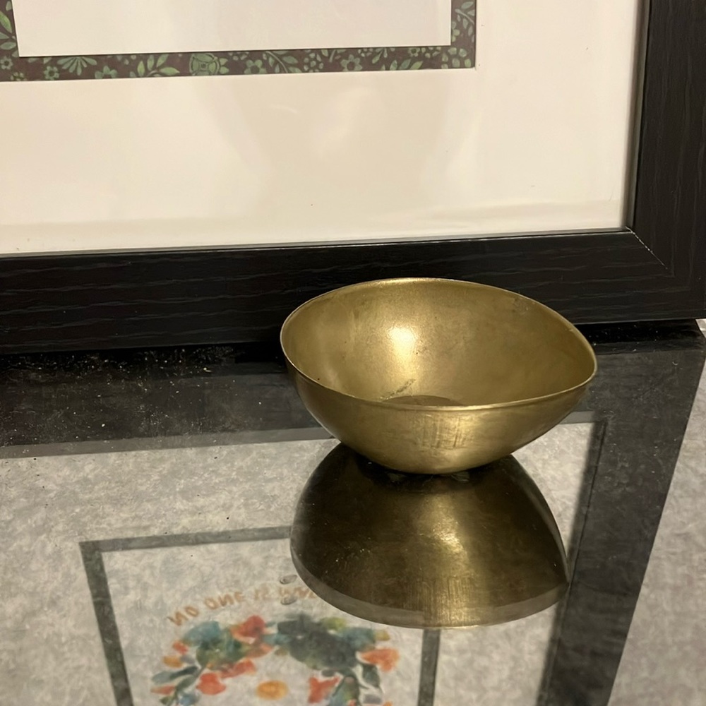 Host Pick! Brass circular ring dish